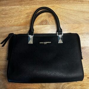 Karl Lagerfeld Black Satchel Bag